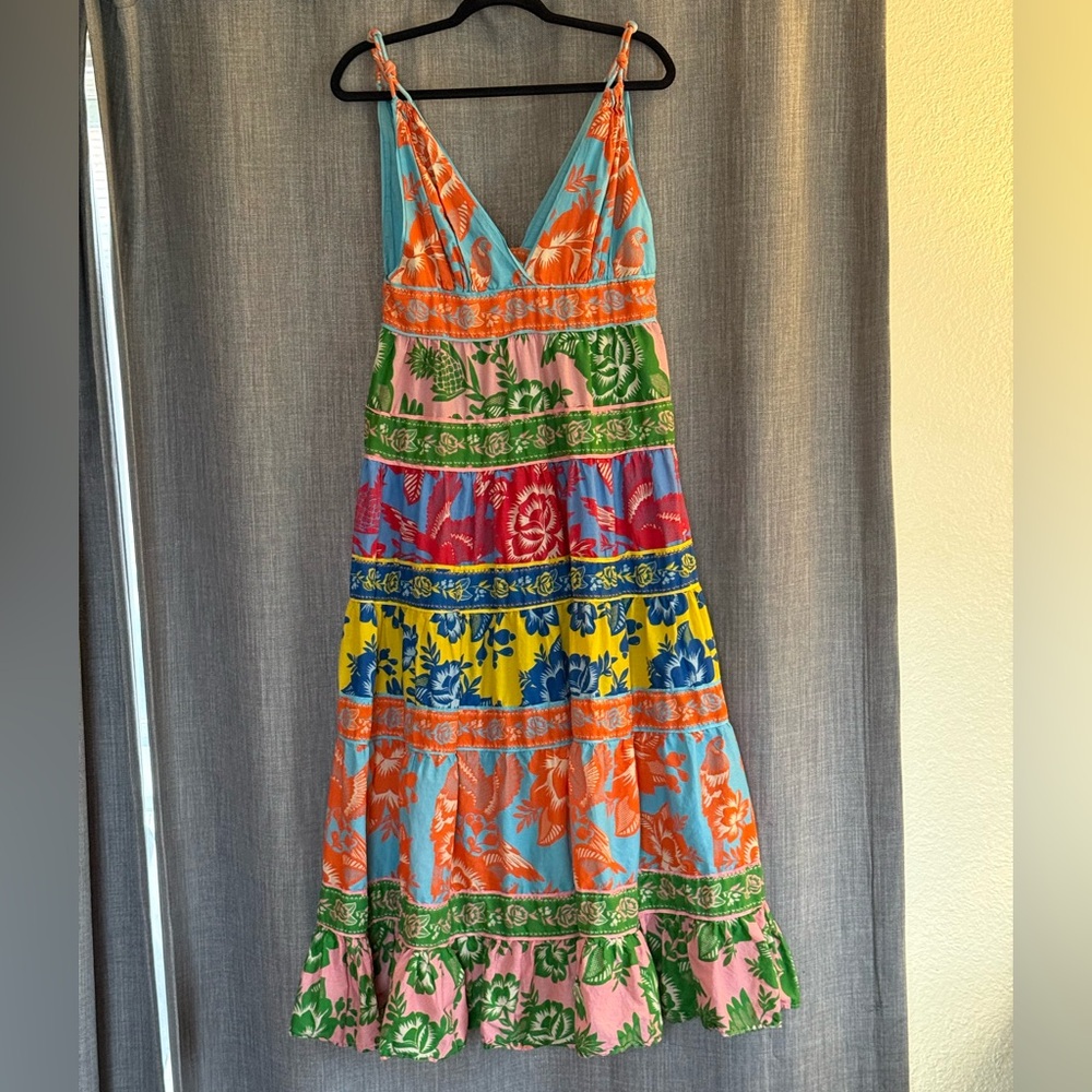 Farm Rio “Lace Garden” midi dress